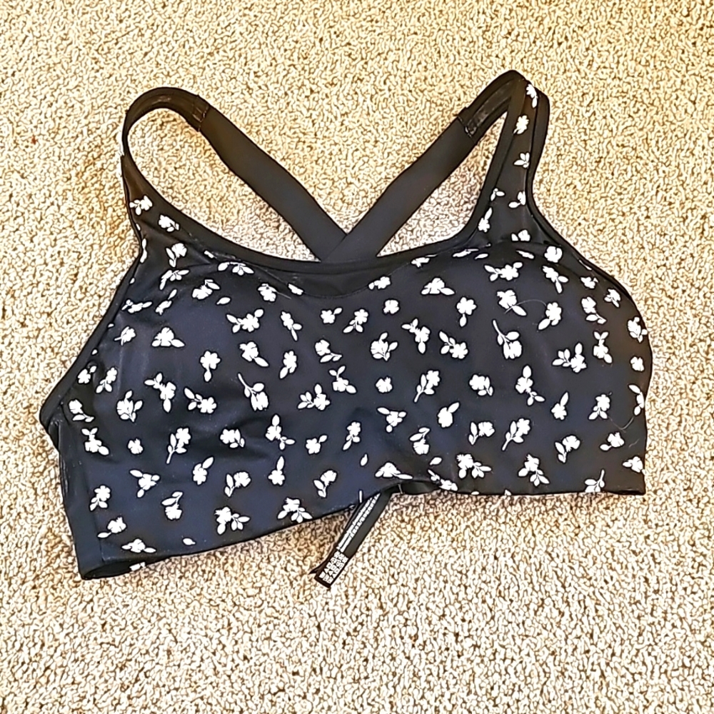 Pink sports bra